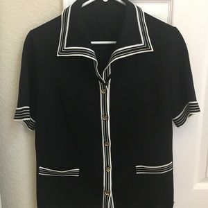 Anthro Black Sailor Cardigan